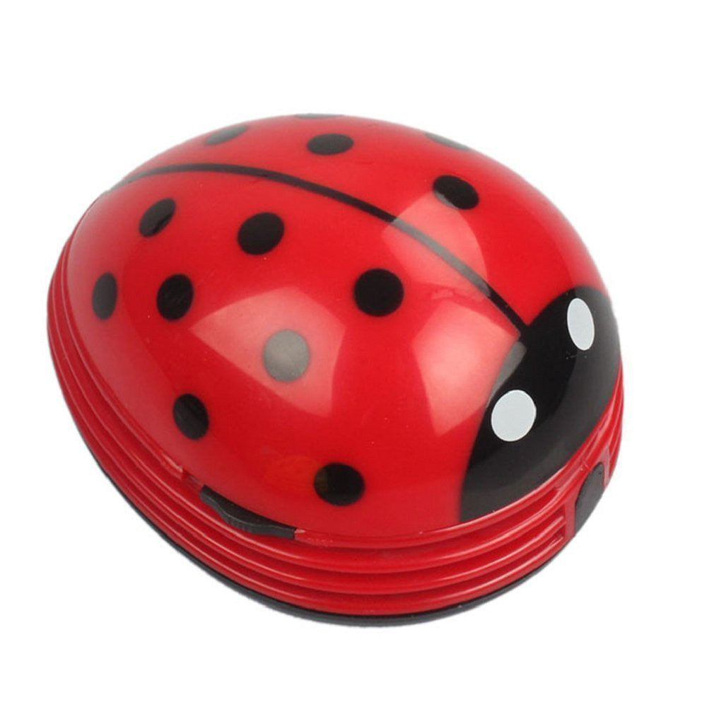 Portable Beetle Ladybug cartoon Mini Desktop Vacuum Desk Dust Cleaner