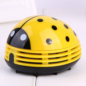 Portable Beetle Ladybug cartoon Mini Desktop Vacuum Desk Dust Cleaner